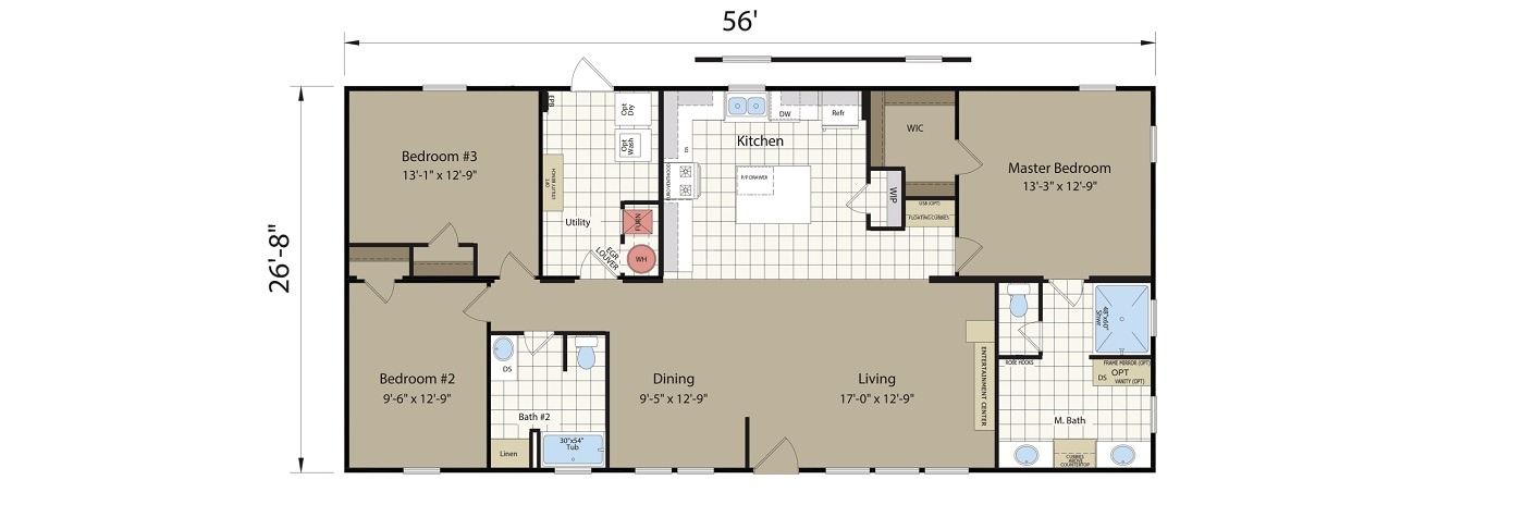 Champion Homes The New Moon - Mobile Home Sale - NM2856A - Floor Plan