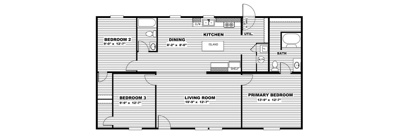 TRU28483RD Satisfaction Floor Plan - TRU The Satisfaction Mobile Home